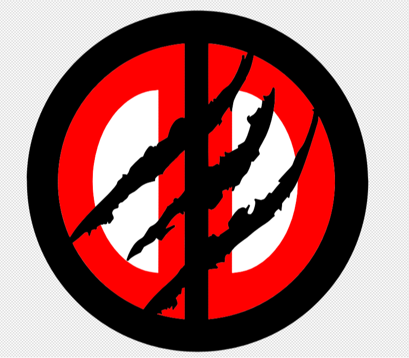 Simple Deadpool Wolverine Logo Coaster