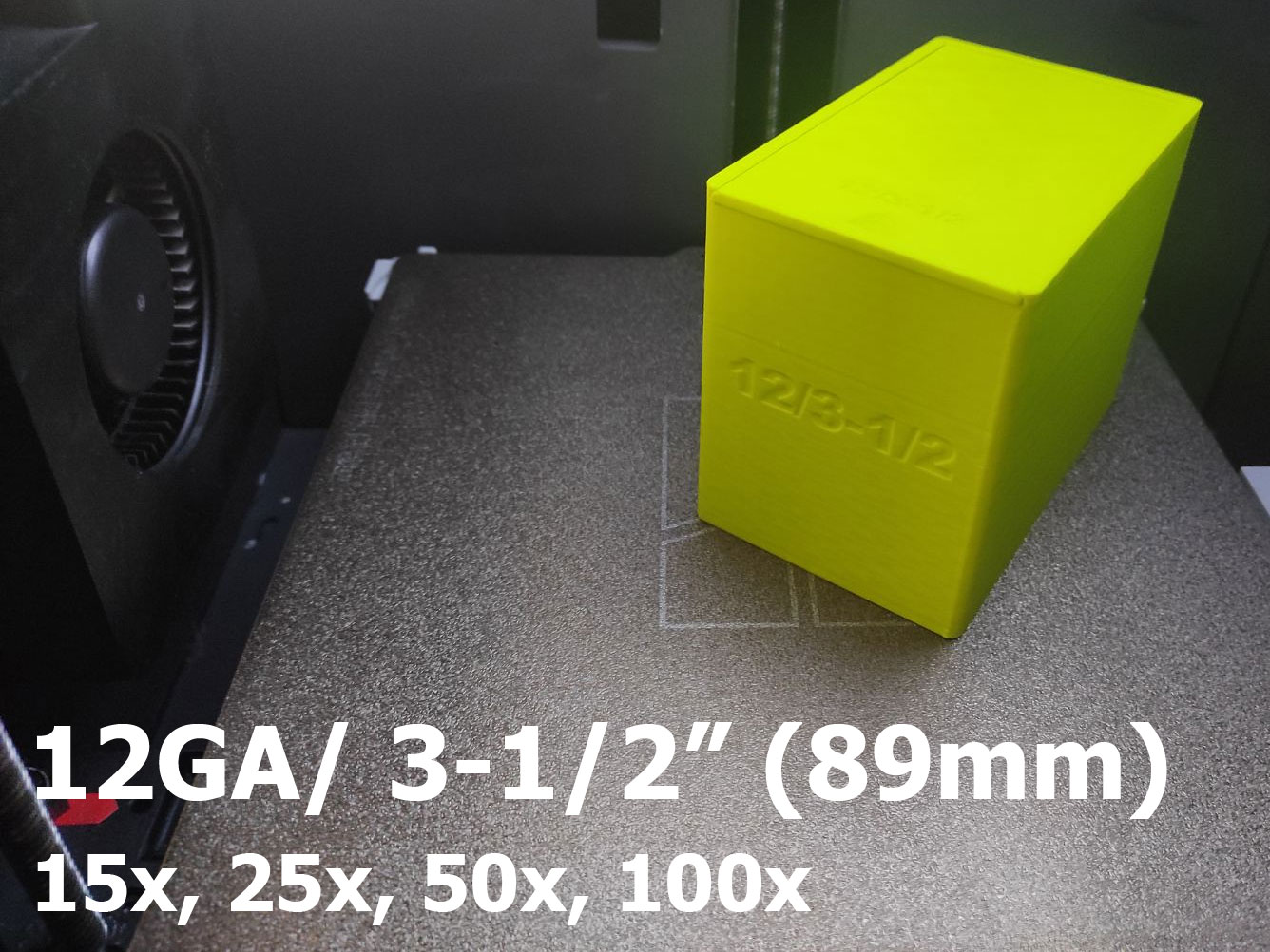12GA 3-1/2" 89mm Ammo Storage Box - 15x, 25x, 50x+
