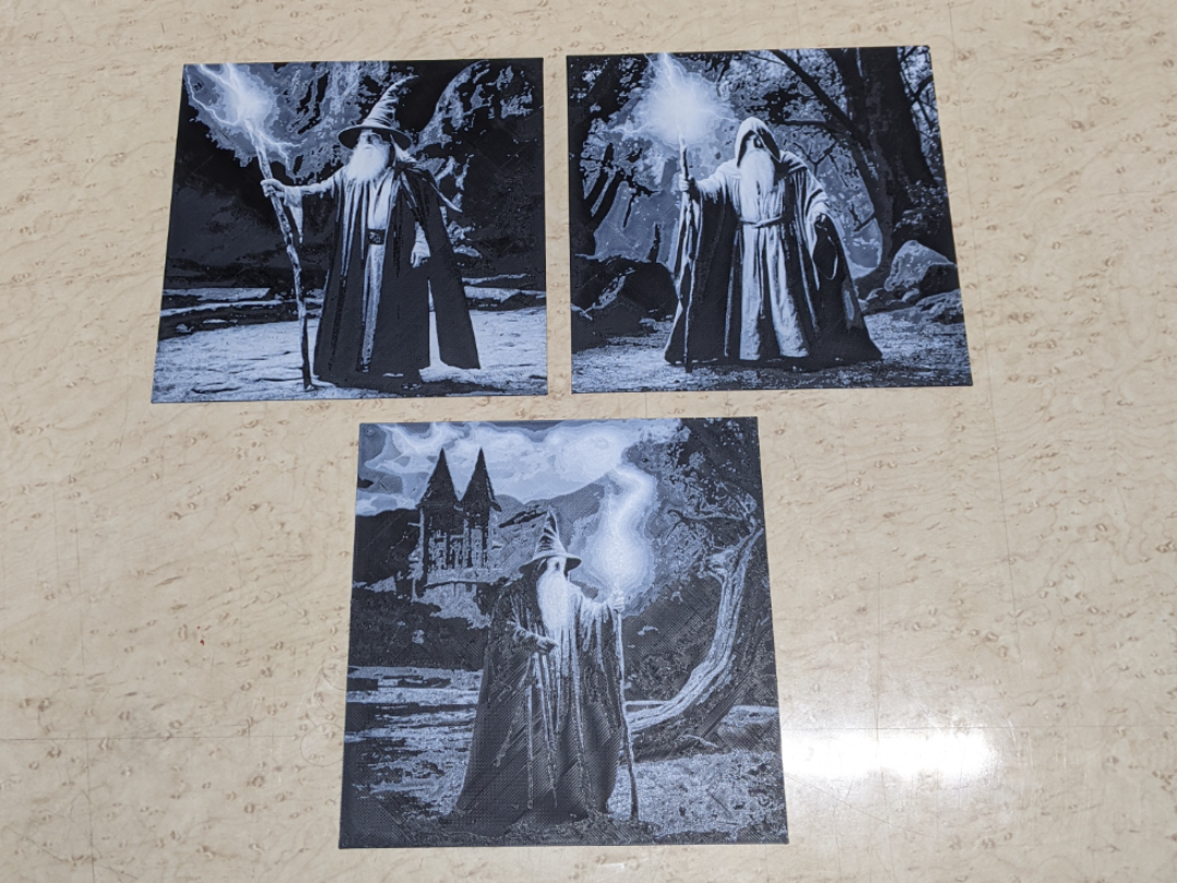 HueForge - Wizards casting Lightning bolts w/frame