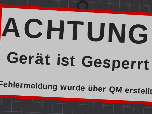 Sperrschild für Medizinprodukte ( kurz MPG )