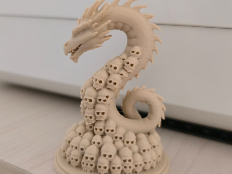 Skull Serpent – Bone Dragon Figurine