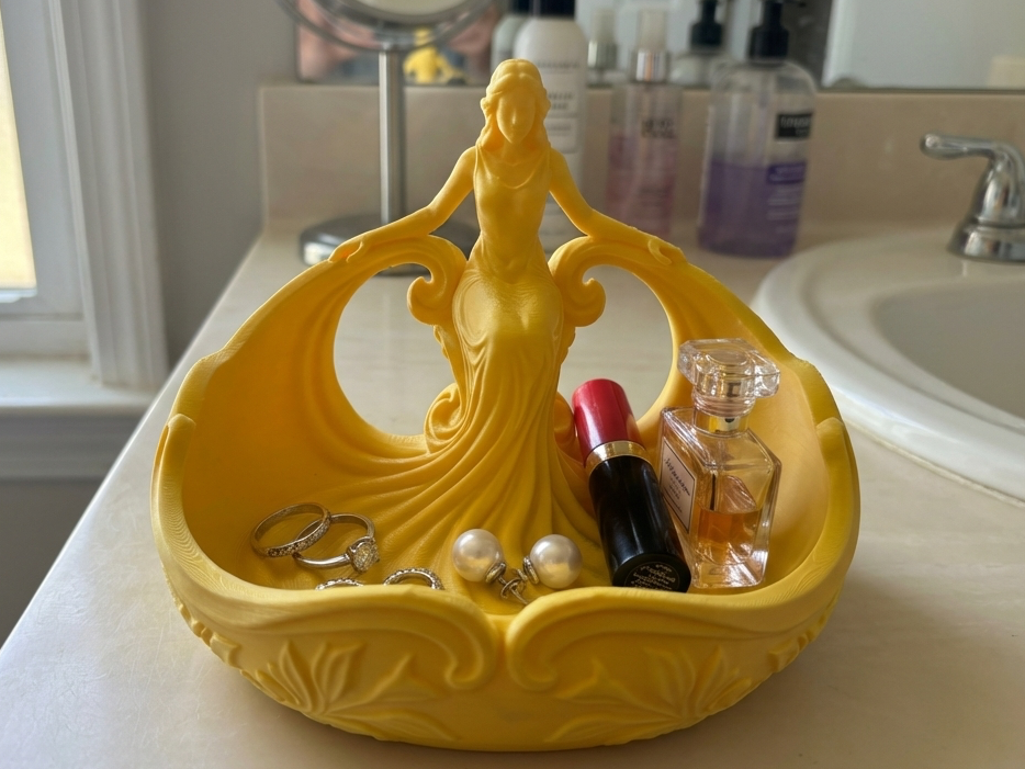 Goddess Vanity Tray Art Nouveau Jewelry Organizer