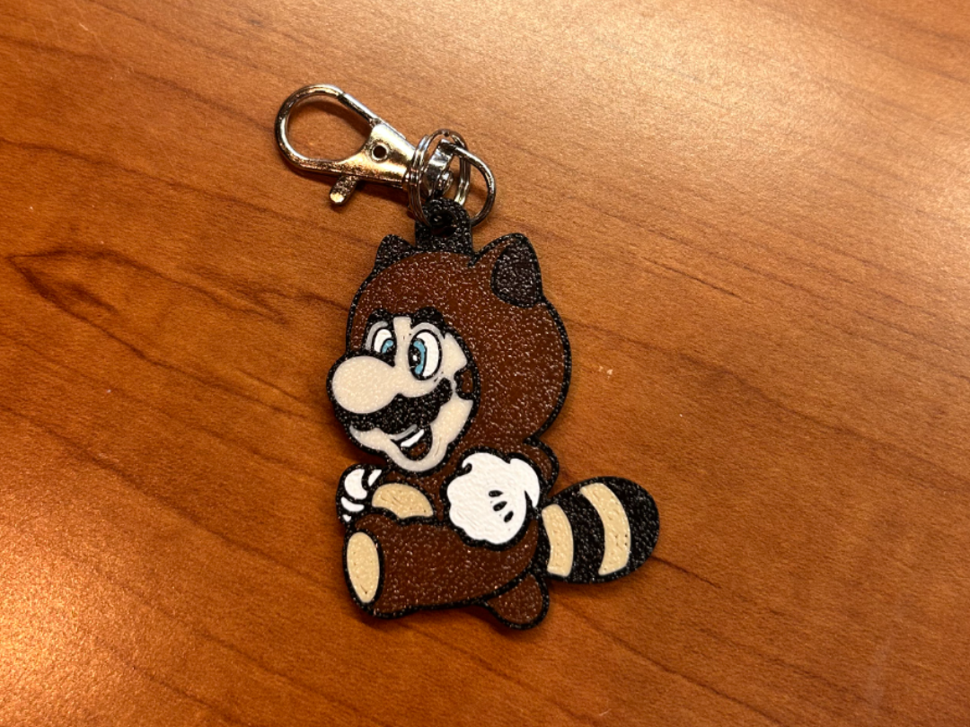 Tanooki Mario keychain