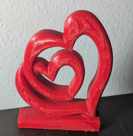 Double heart spiral stand