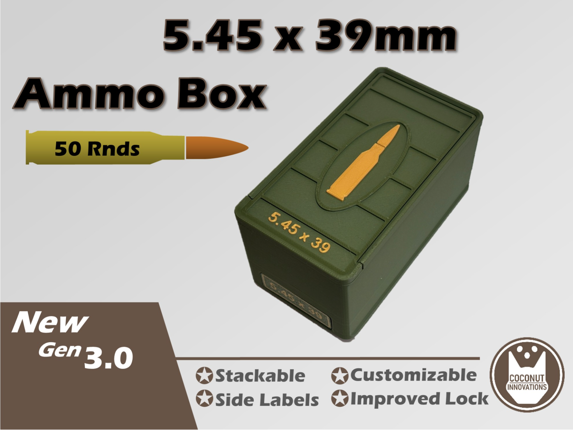 Ammo Storage Box 5.45x39mm 50 Rounds
