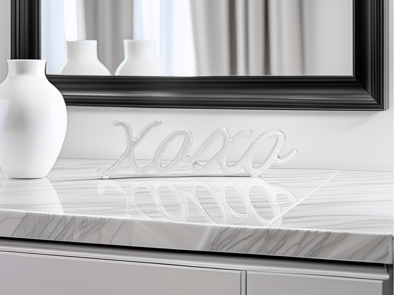 XOXO Text Sculpture