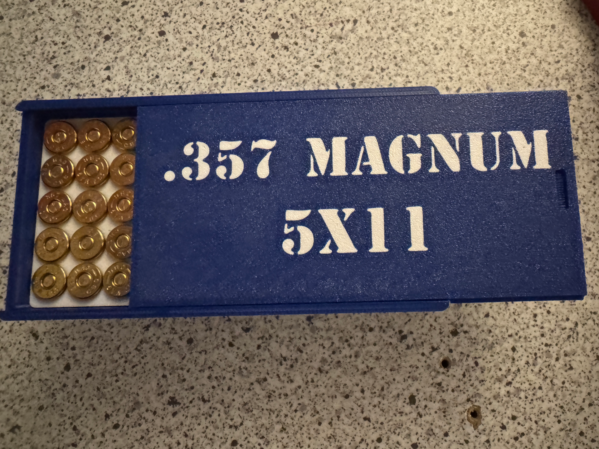 Ammo box for .357 Magnum (55 rounds)