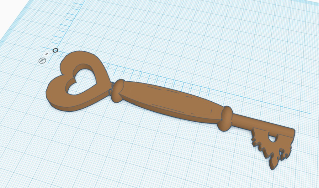 Heart key with place to write