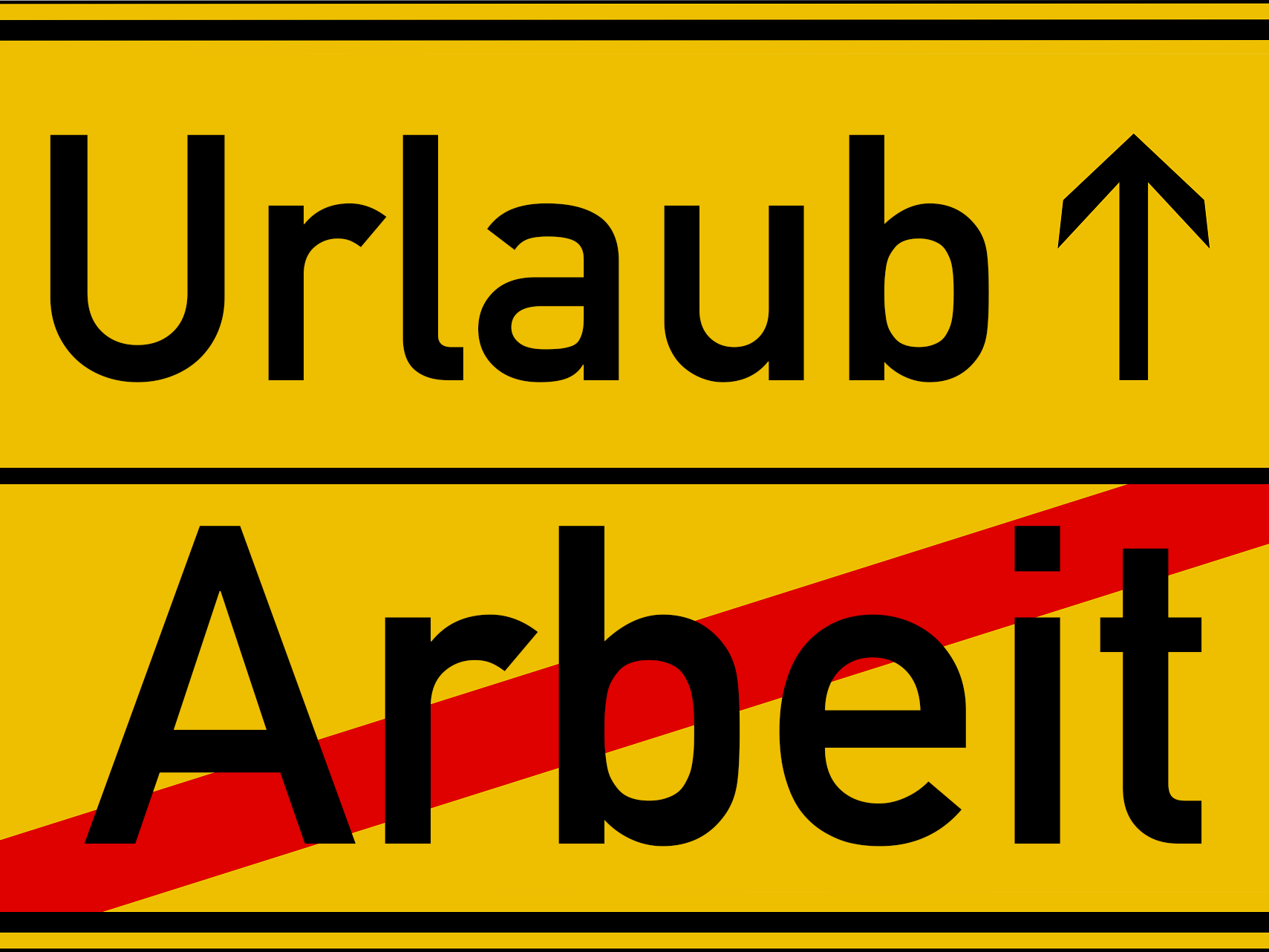 Town exit sign / Ortsausgangsschild