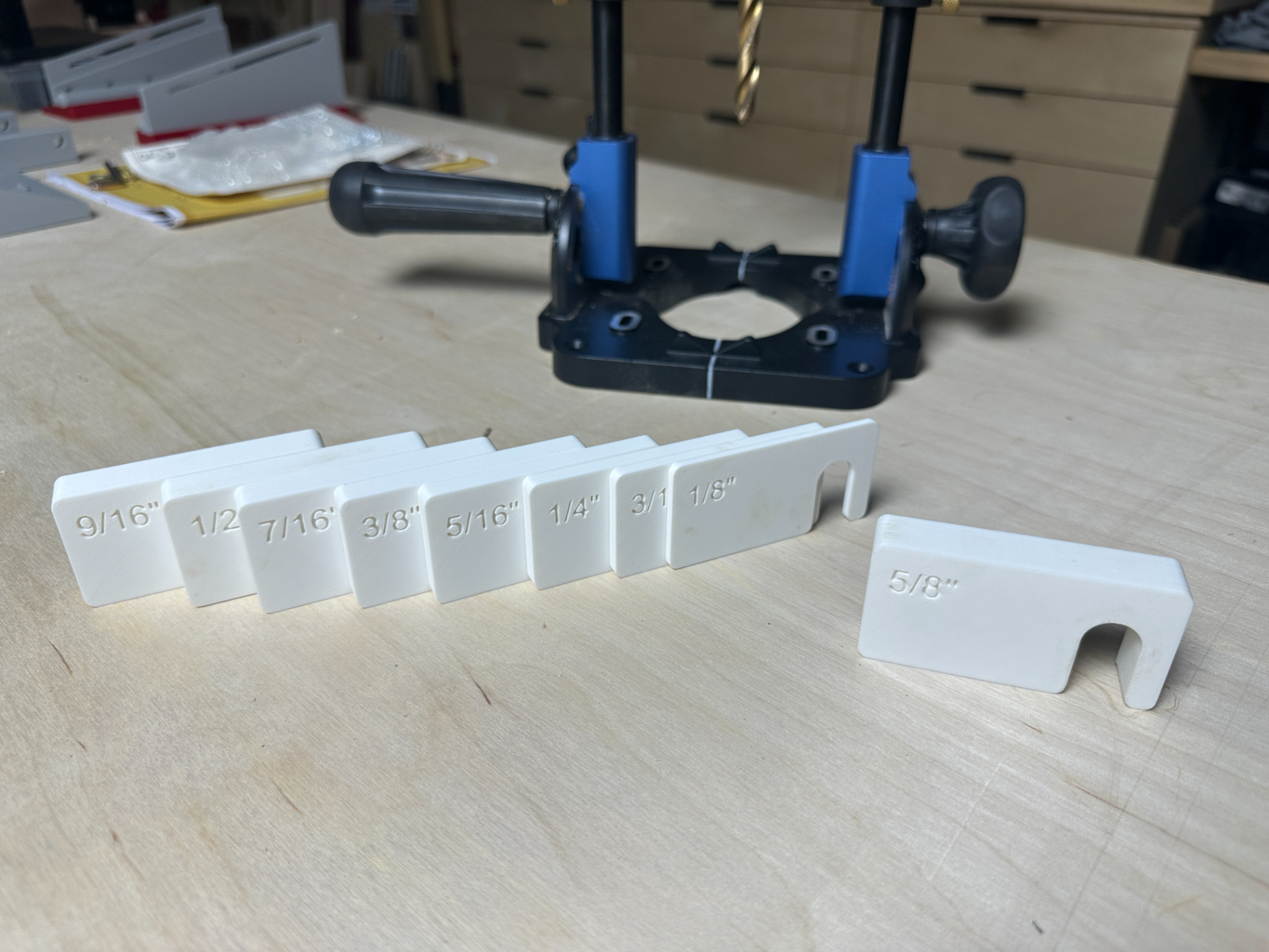 Rockler Drill Guide Depth Spacers - Imperial