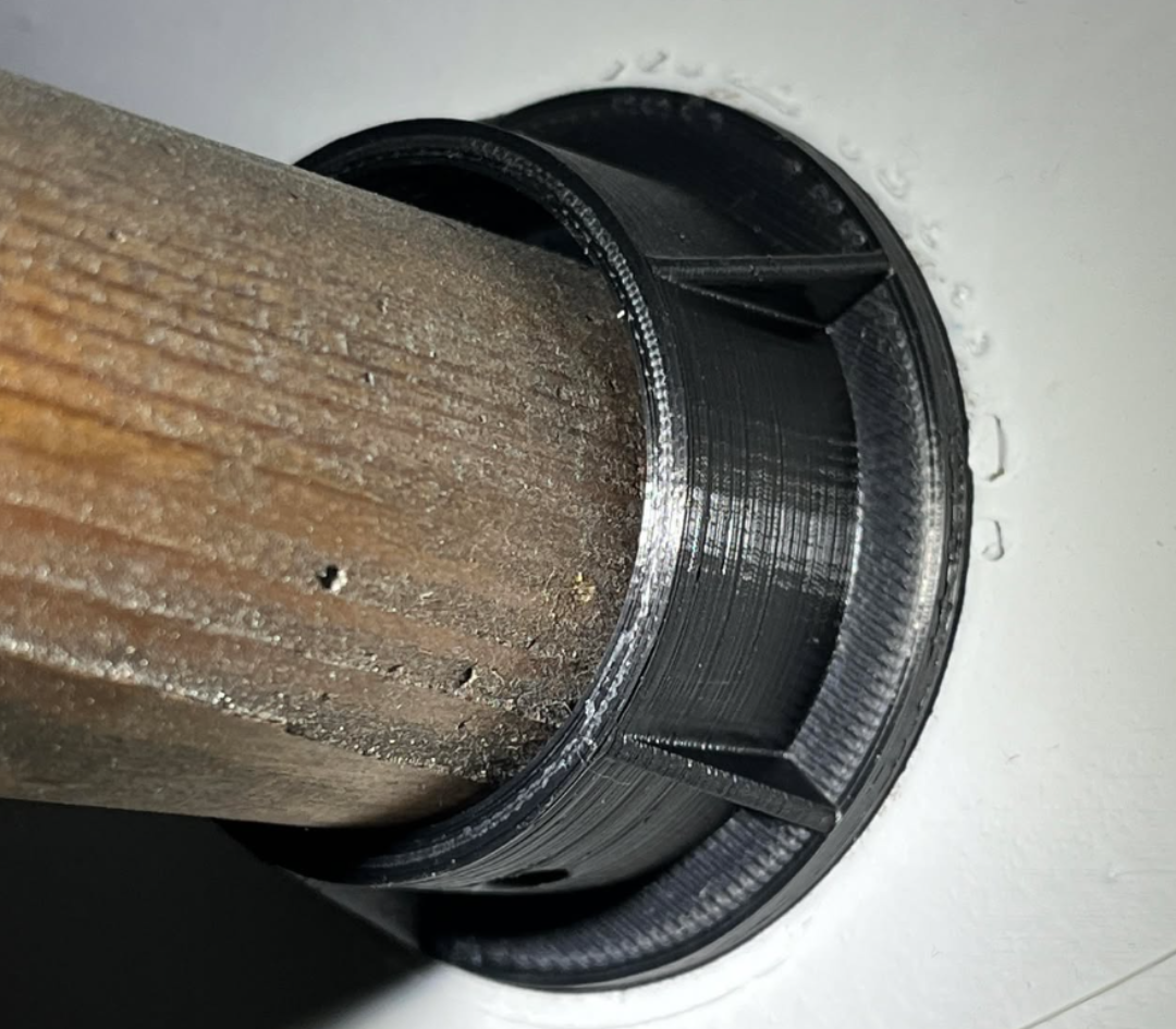 Strong 1.5" Closet rod support end bracket