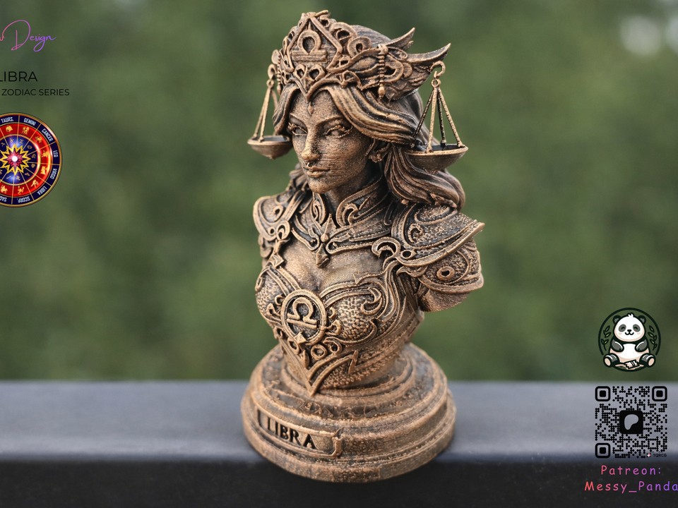 LIBRA — Female Zodiac Bust