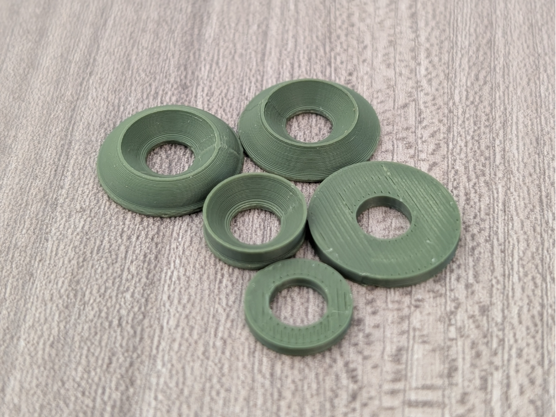 Complete 3D-Printable Metric Washer Set
