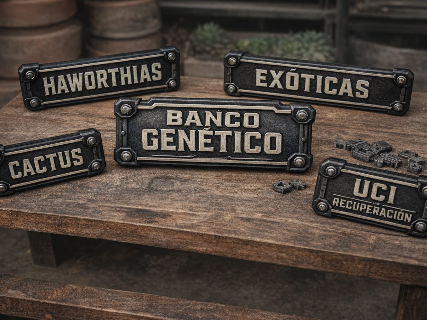 Industrial Modular Label Sign Workshop Style