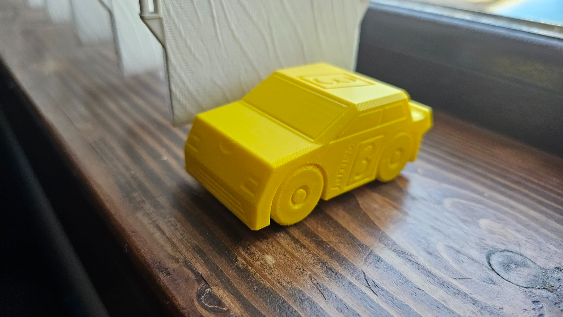 Racecar print in place