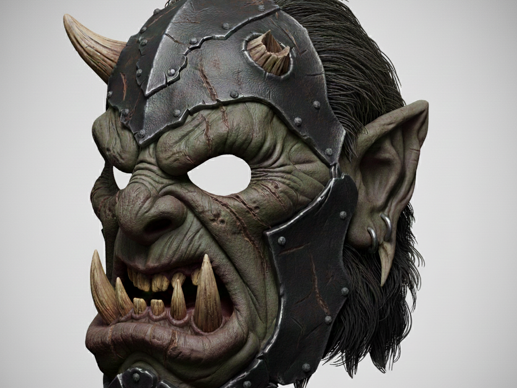 Orc Krieger Maske: Die Schatten des Morguls