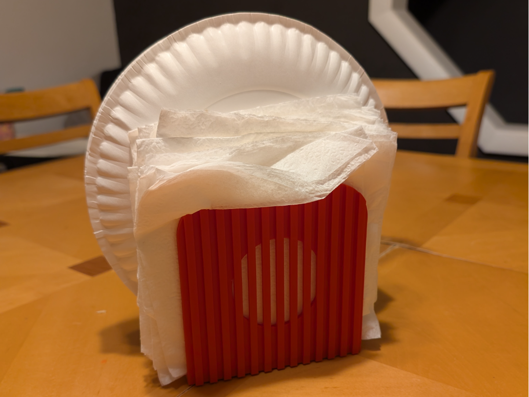 Paper plate and napkin holder