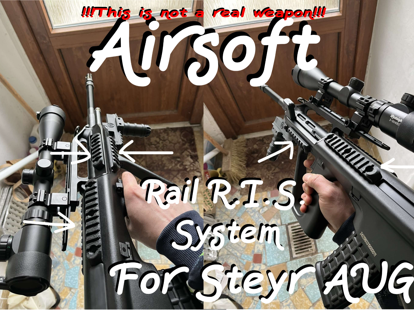 Airsoft Steyr AUG rails R.I.S. system