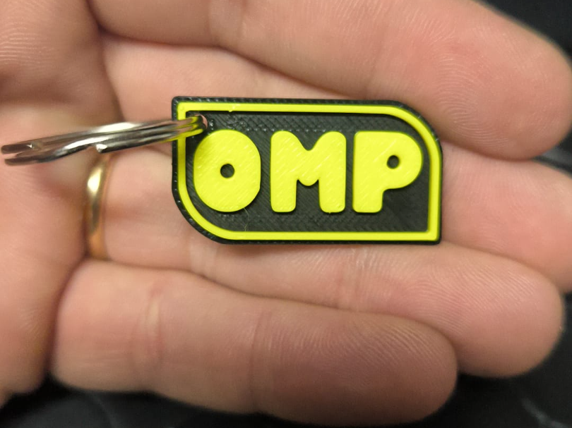 omp racing keychain