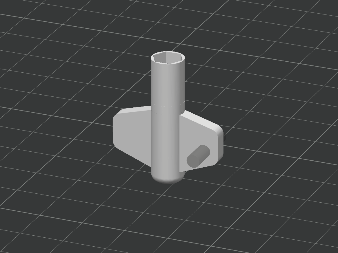 Llave hexagonal 7,4mm portarrollos industrial