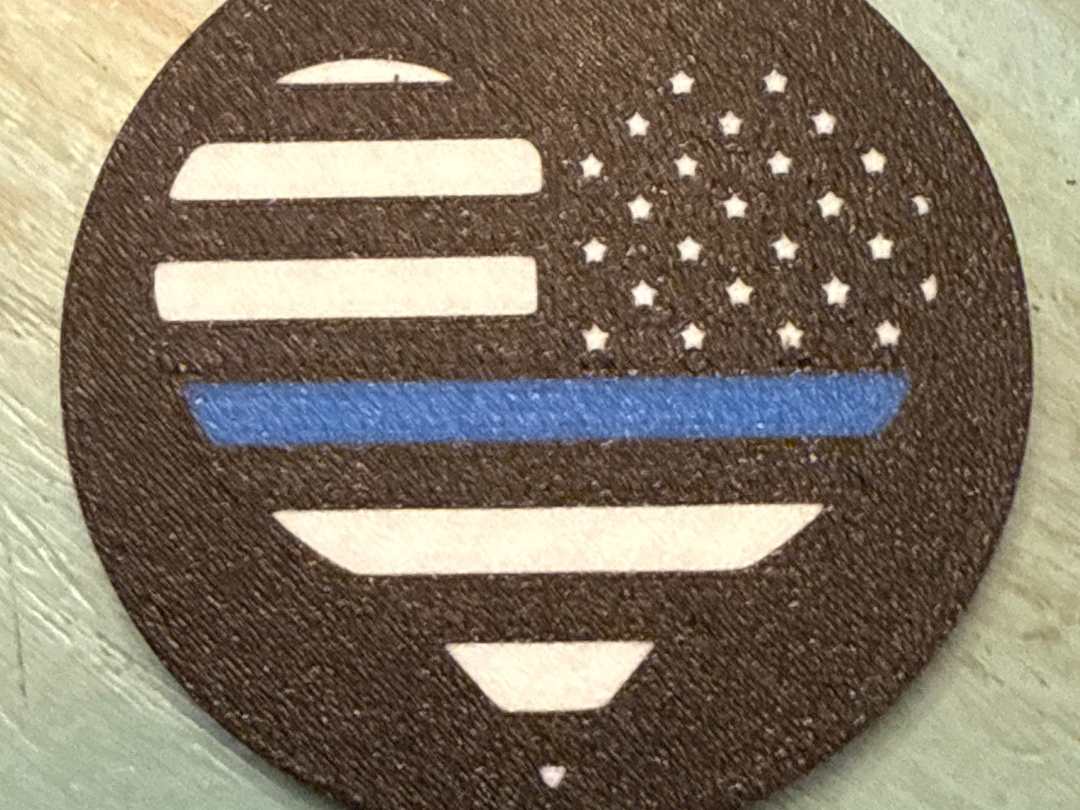 Heart flag car coaster