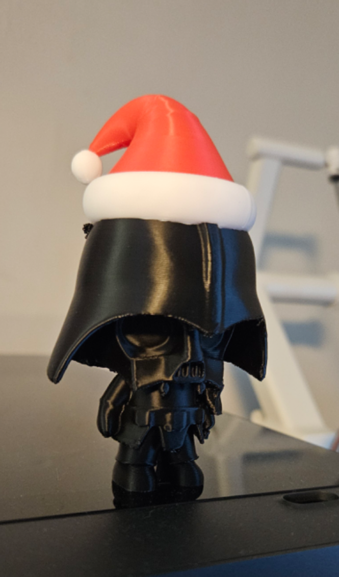 Mini Darth  vader with a Santa Hat