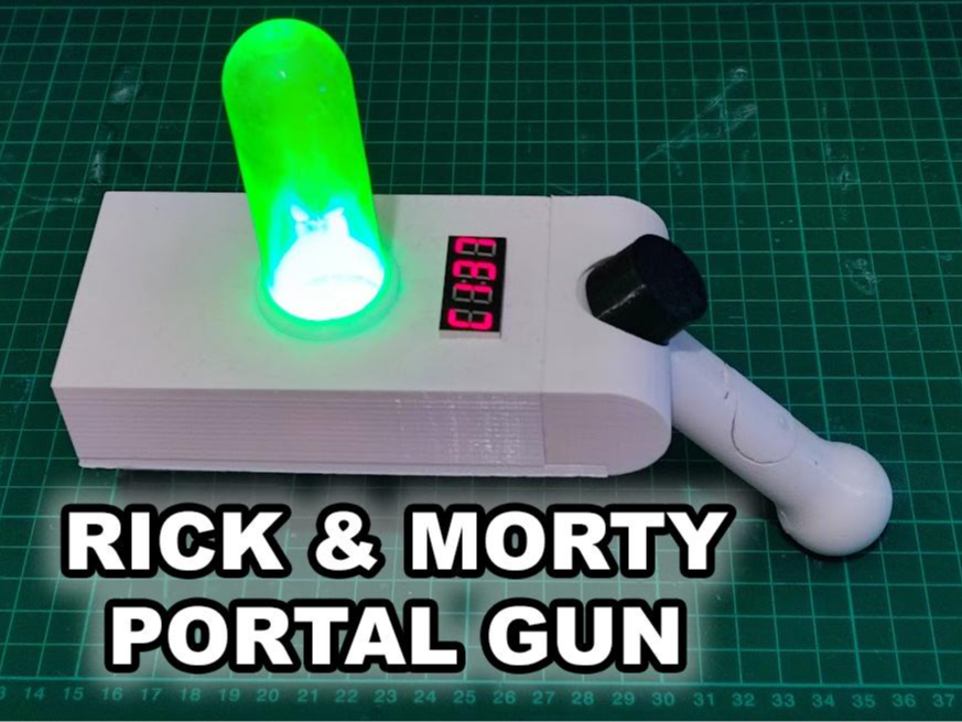 Rick and Morty Portal Gun + self destruct button