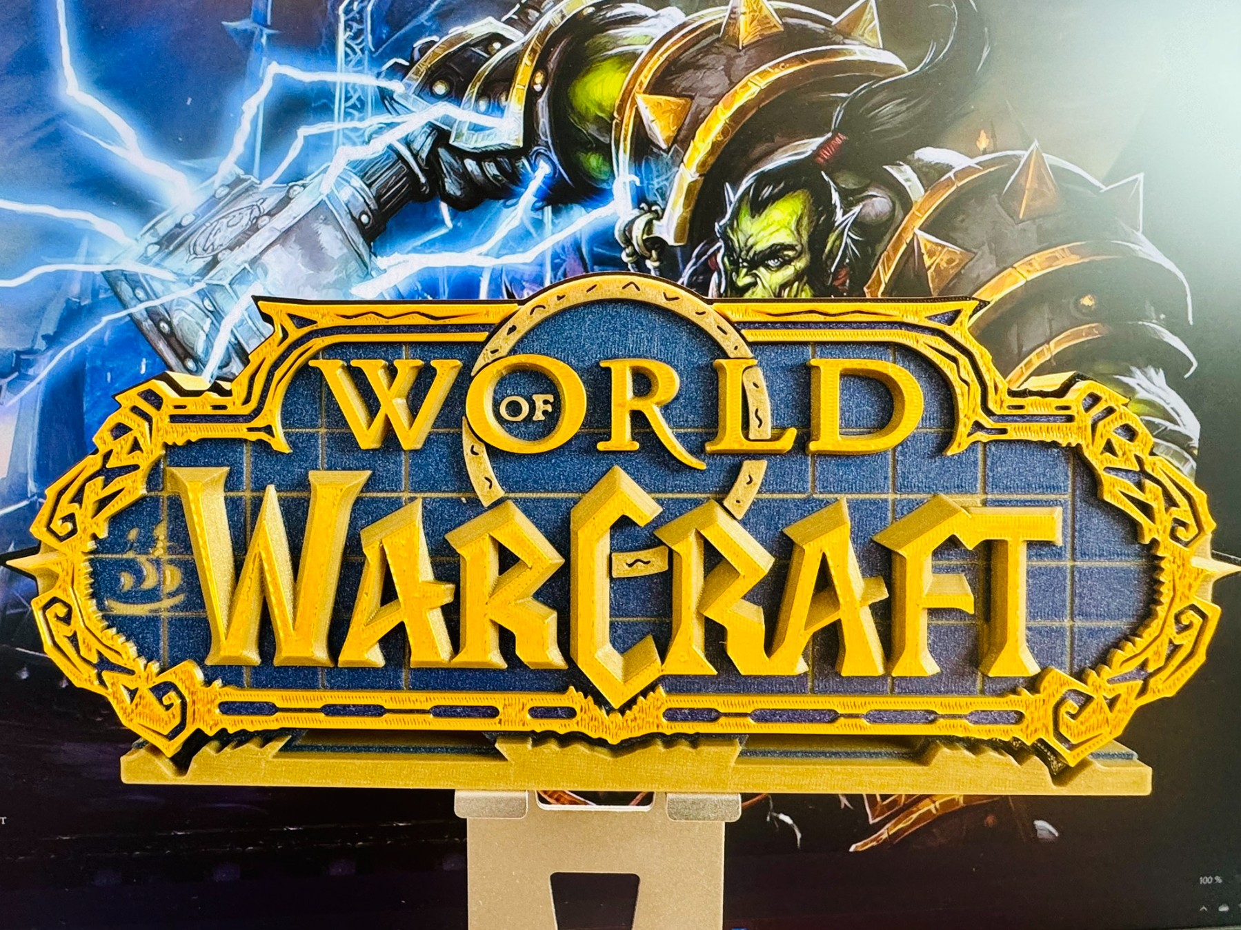 World of WarCraft Logo Display Stand Aufsteller