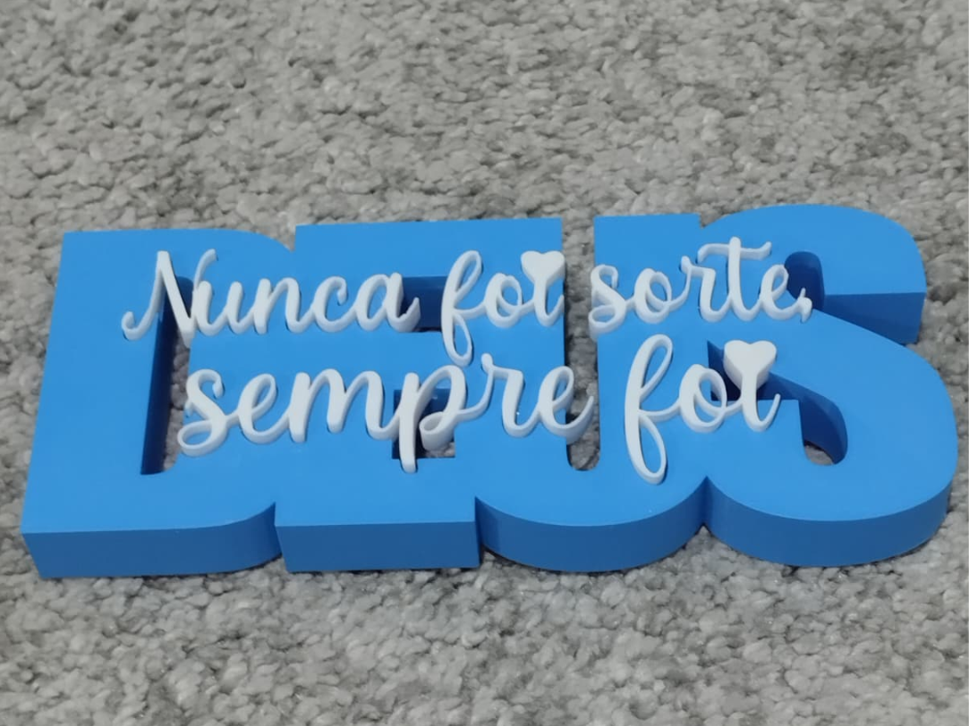 Frase Nunca foi sorte, sempre foi DEUS