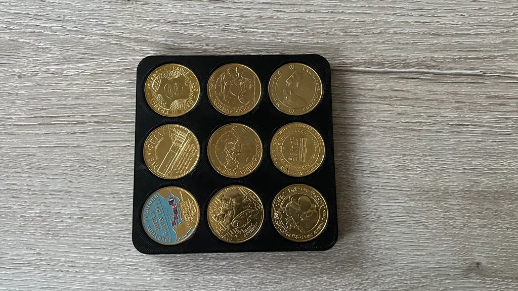 Rangement / présentoir pour les pièces de la Monnaie de Paris