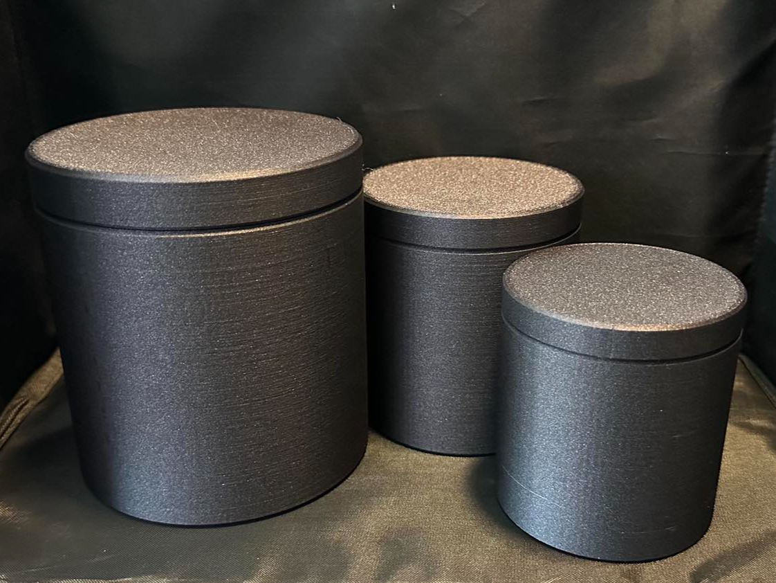 Set of 3 - Heavy Walled Threaded Cannisters