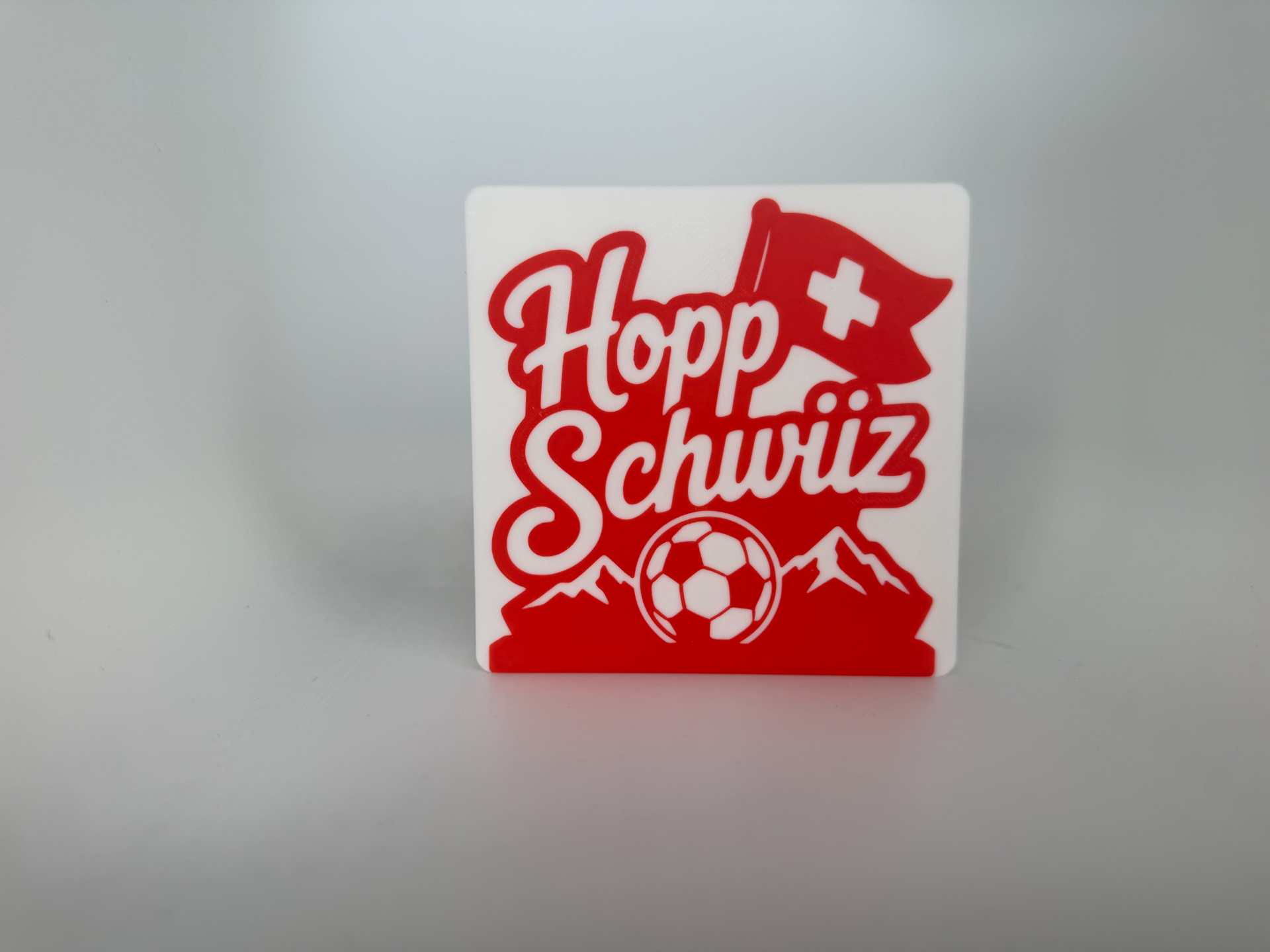 Hopp Schwiiz Fussball Deko Aufsteller