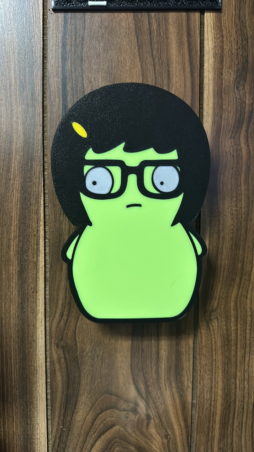 bobs burgers tina kuchi kopi lightbox/wall art