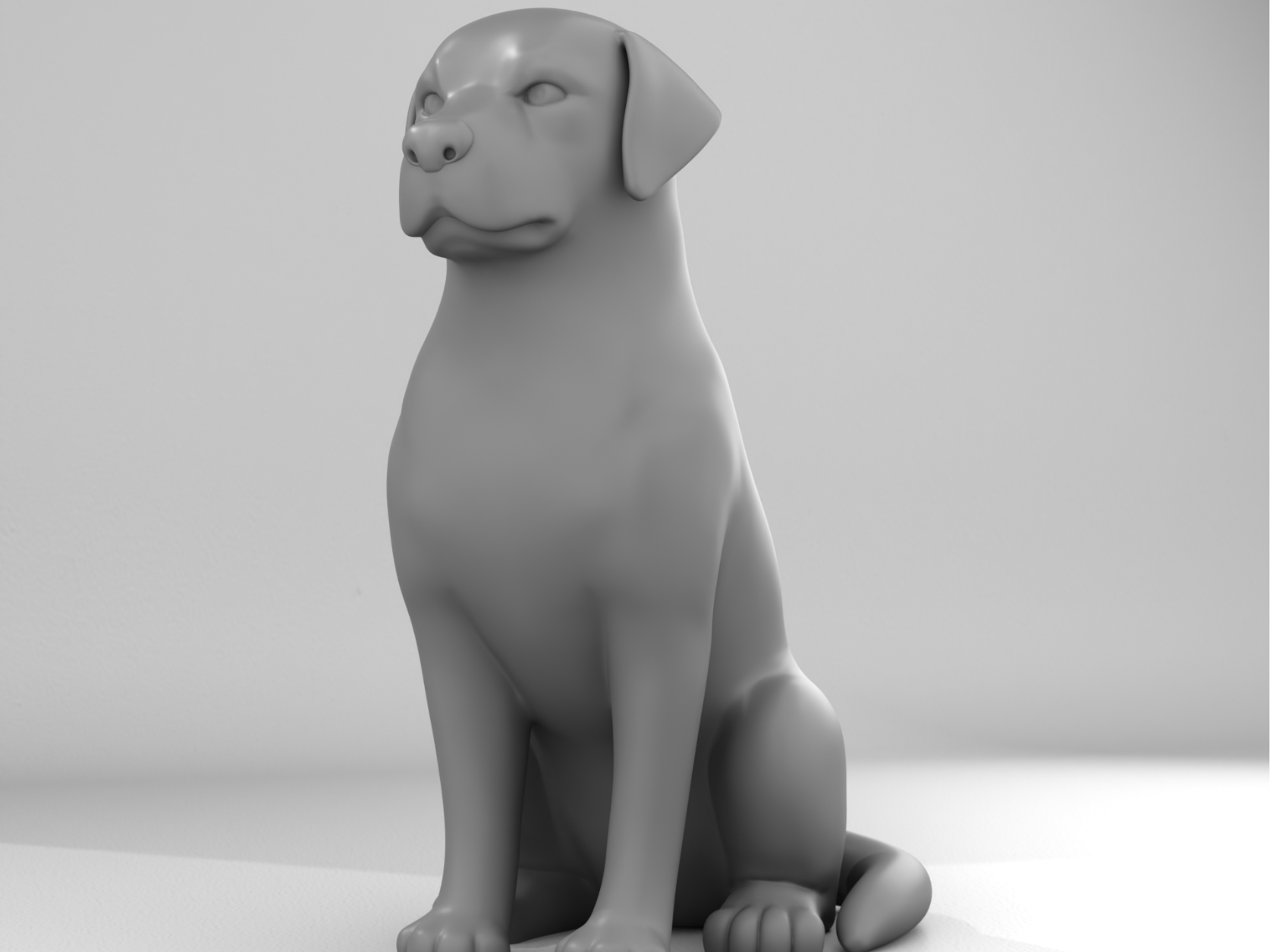 Stylized Sitting Dog