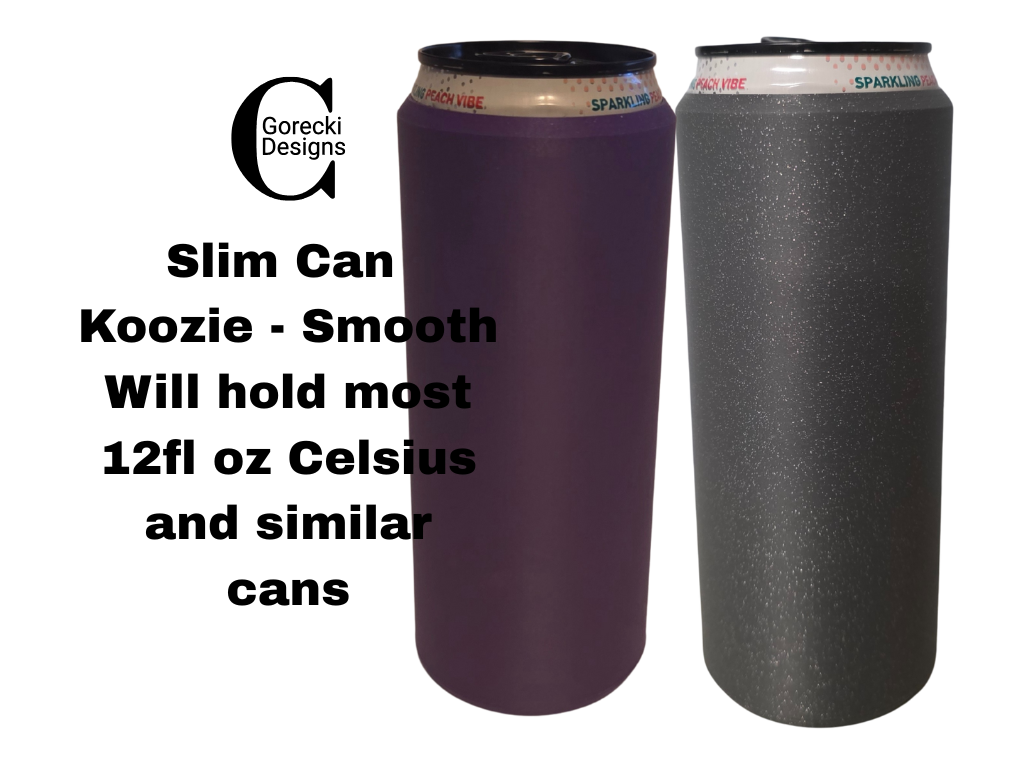 12 OZ Slim Can Koozie - Smooth