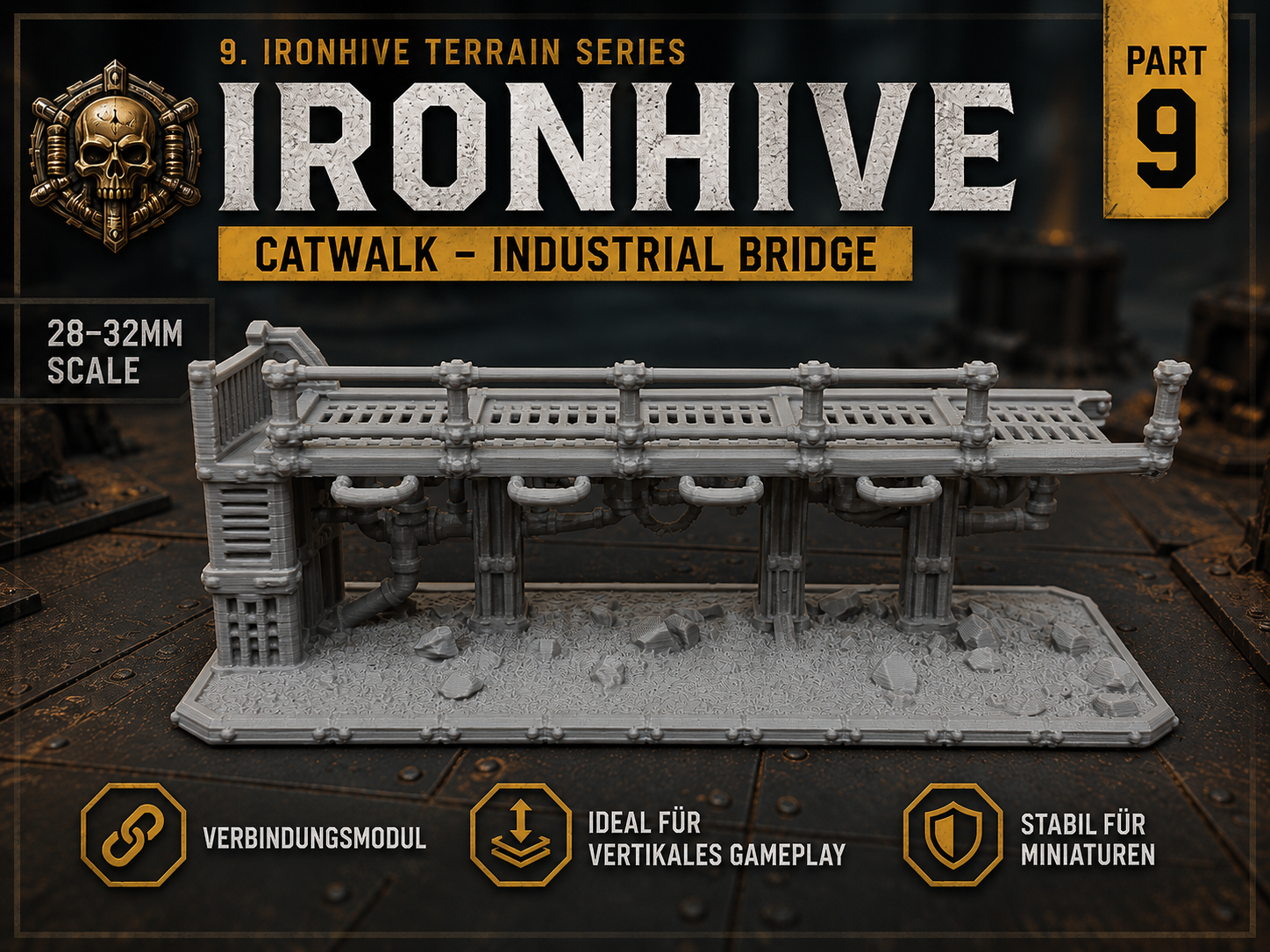 9. IRONHIVE – Catwalk  Industrial Bridge (28–32mm)