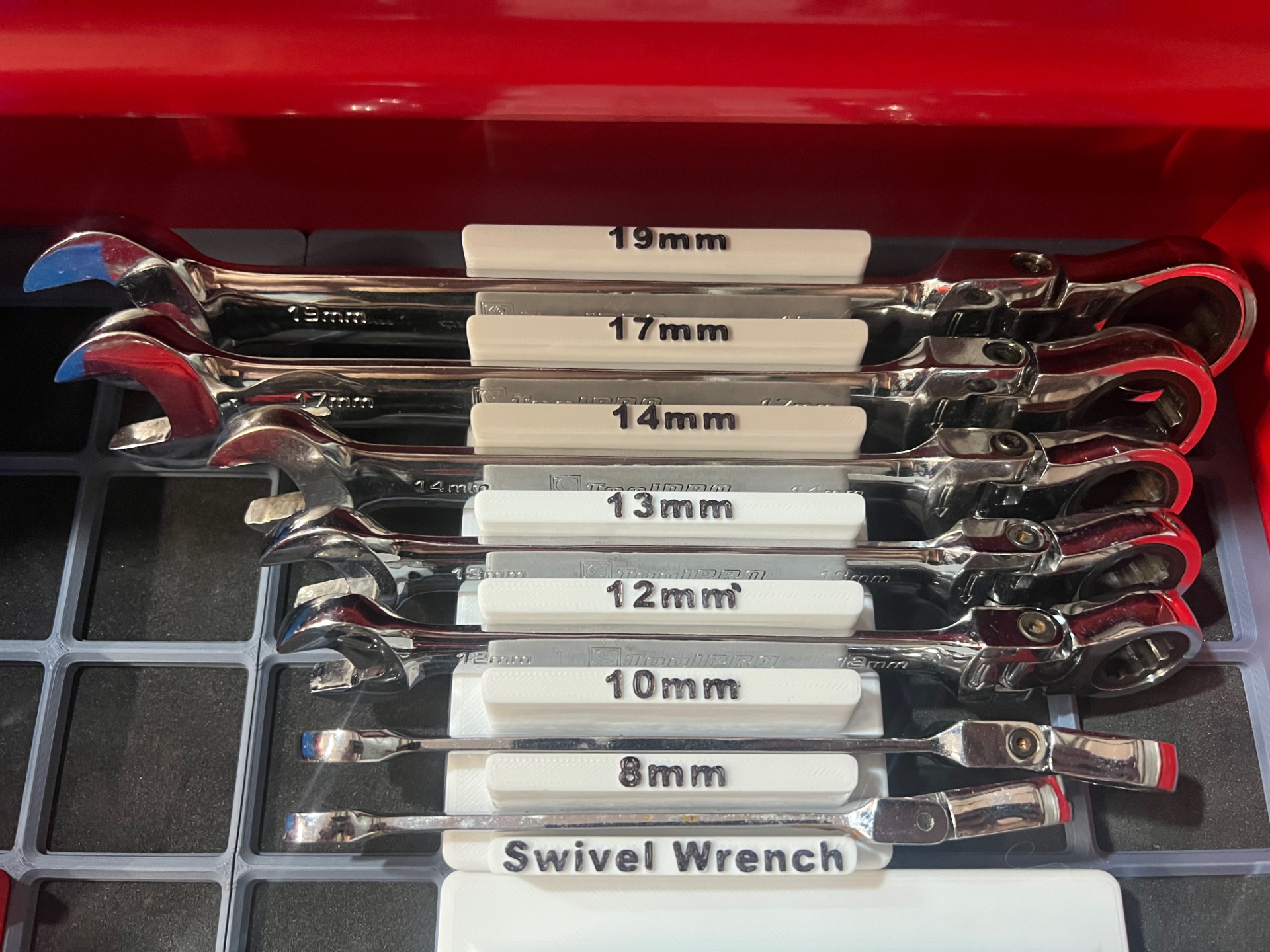 Toolpro Flex Ratchet Spanner Set (gridfinity)