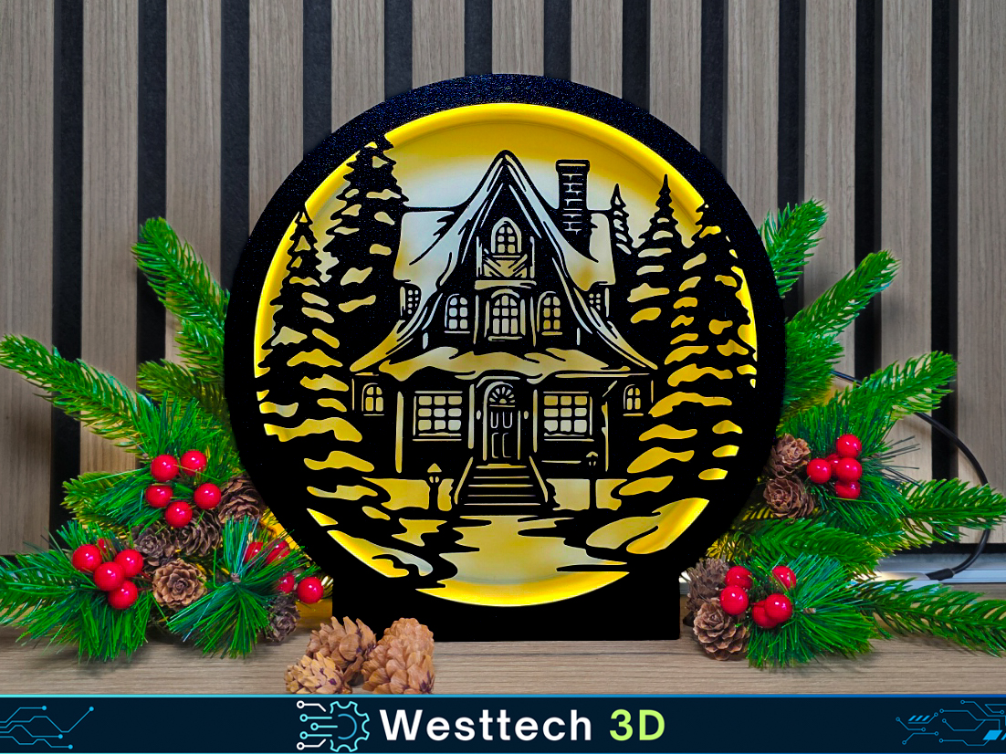 Haus im Schnee Weihnachten