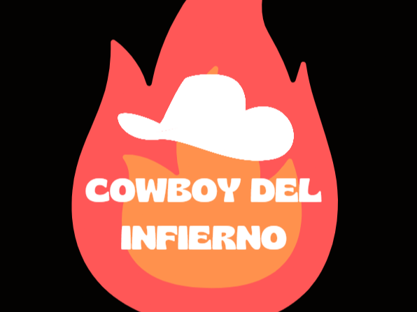 Cowboy del infierno keychain