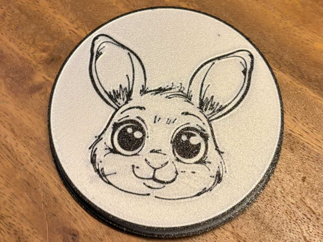 Cute bunny coaster