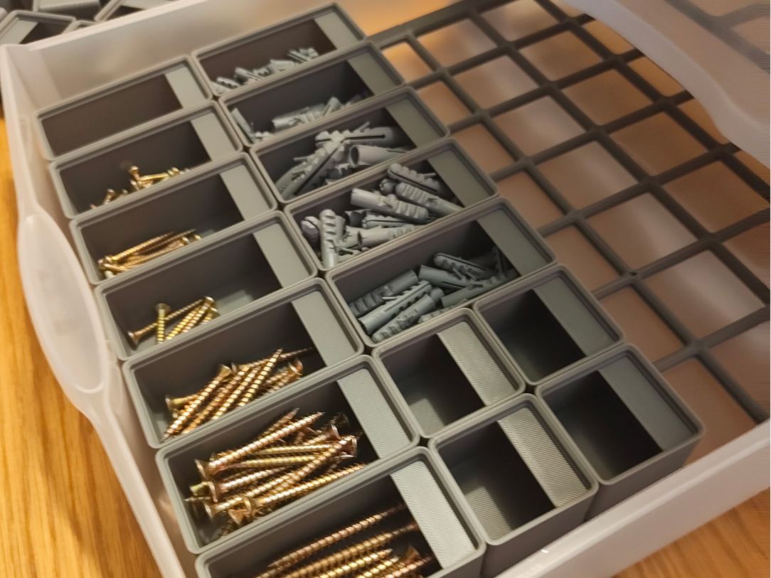 Gridfinity Part Organizer Bins - Full Build Plates
