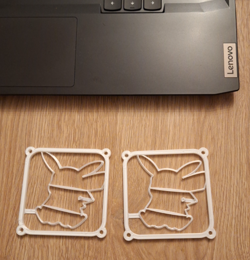 Fan Grill pikachu 80x80mm