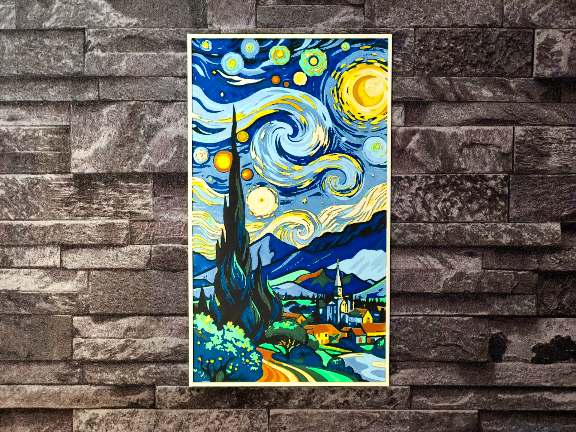 Hueforge La nuit étoilée Van gogh