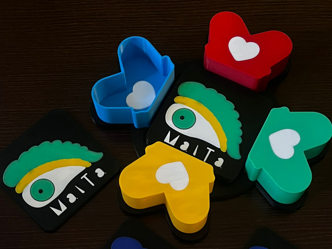 Drink Coaster Set from MALTA with snack bowls