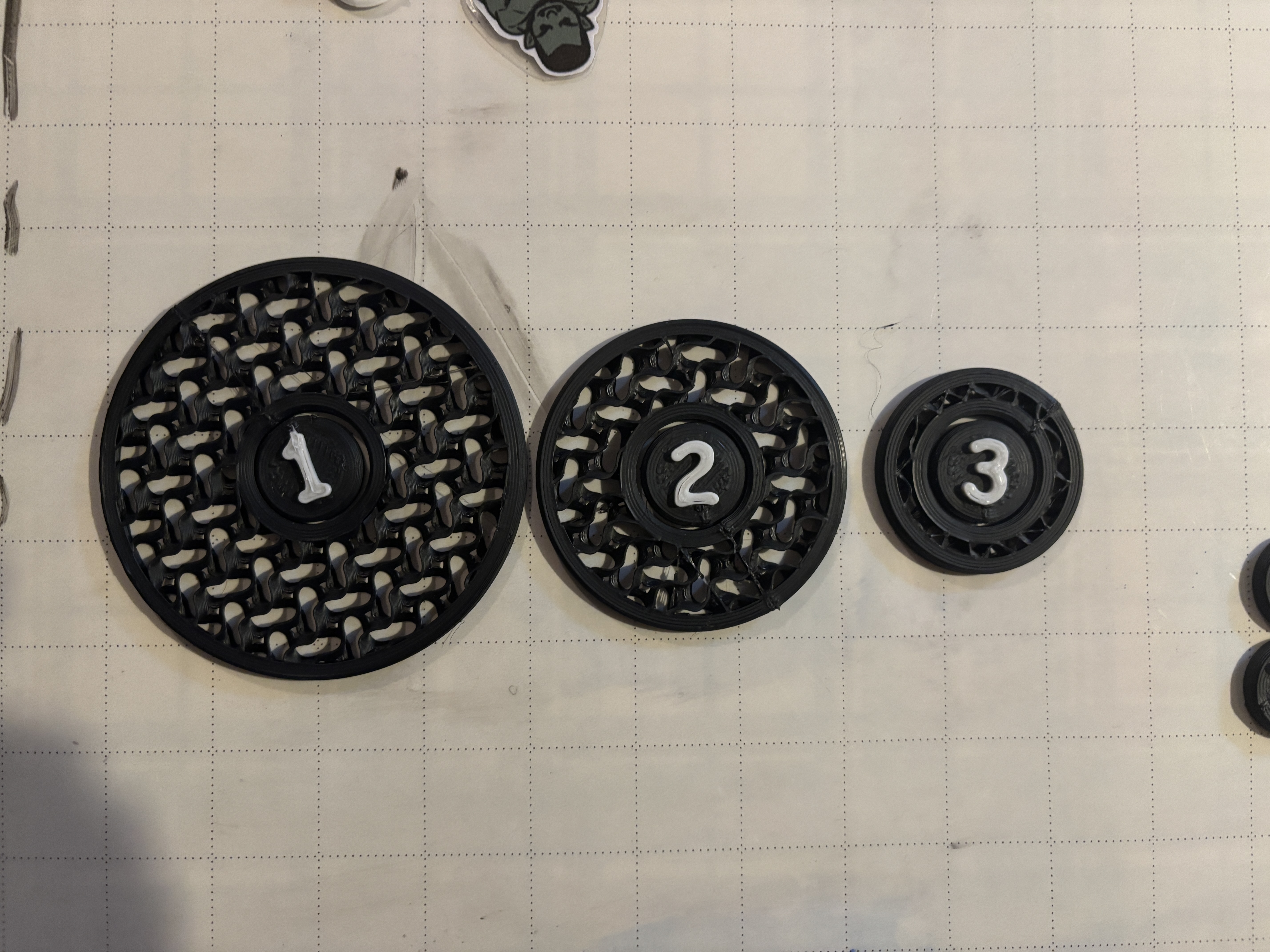 DND Numbered Tokens with large monster adapters!