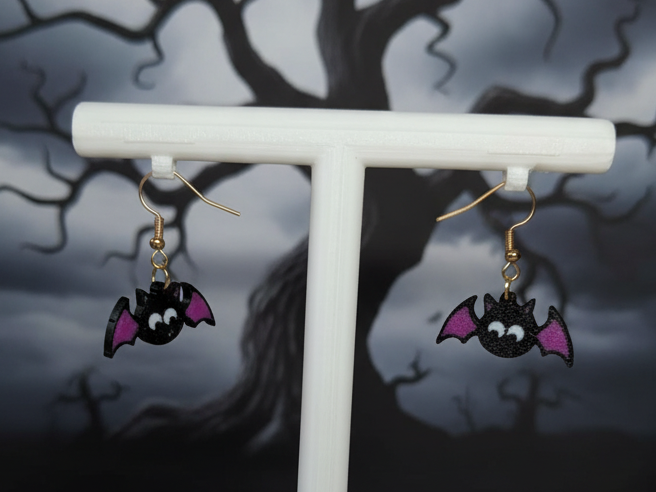 Boucles d'oreilles chauve souris