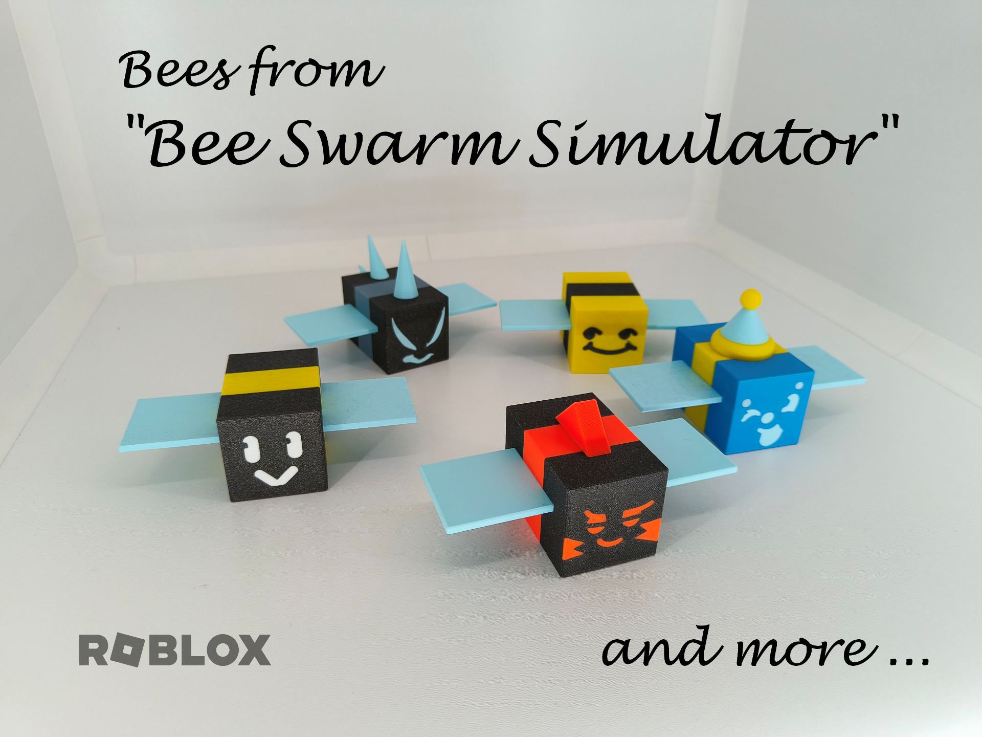 Bees from game "Bee Swarm Simulator"