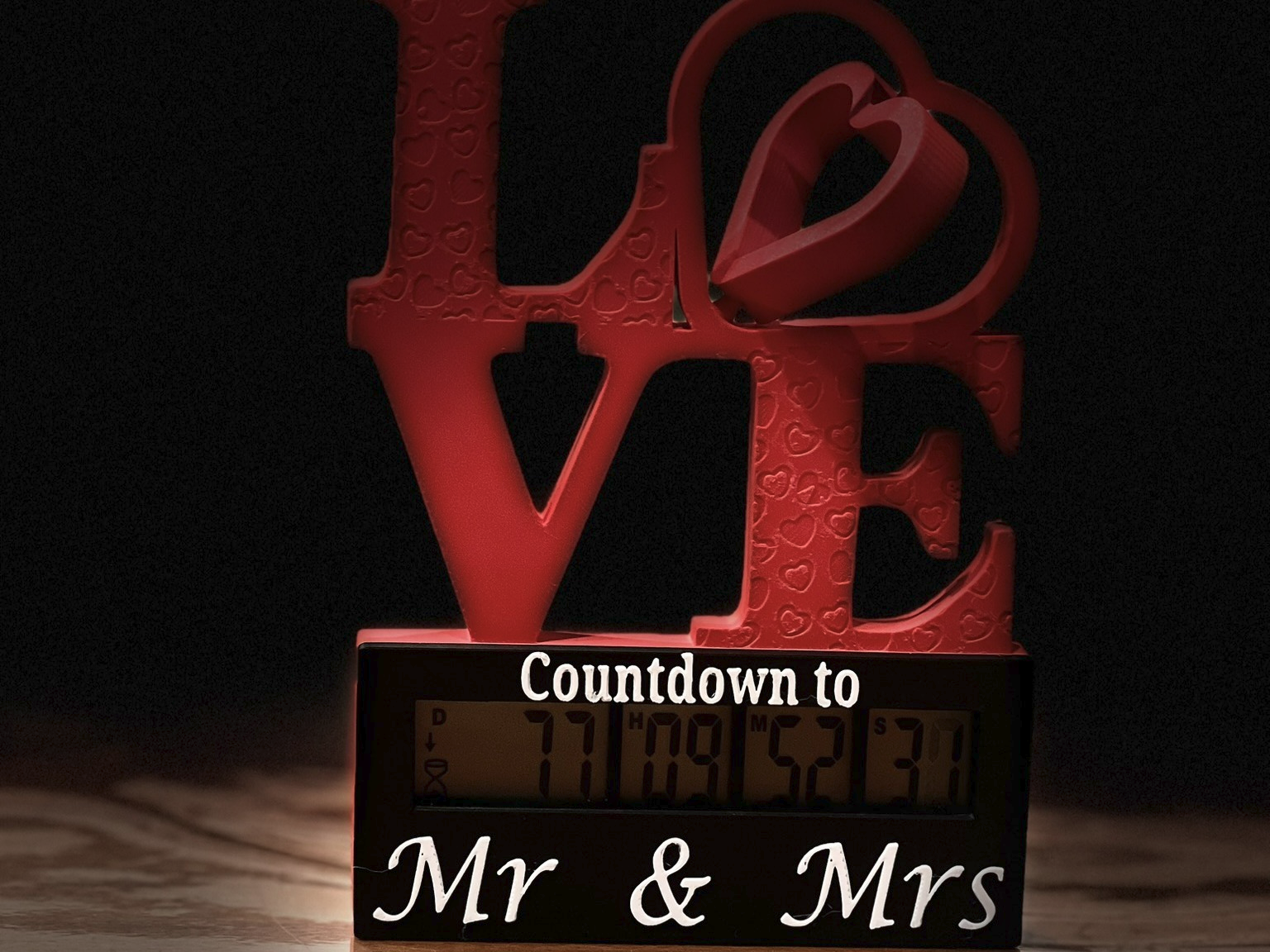 Countdown Wedding timer to Mr&Mrs