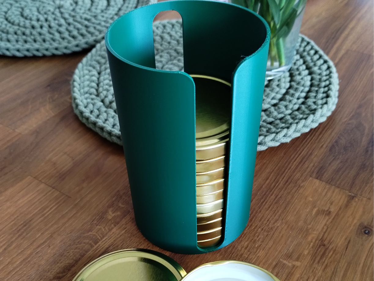 Jar lid organizer/storage - 86mm or 3.4in