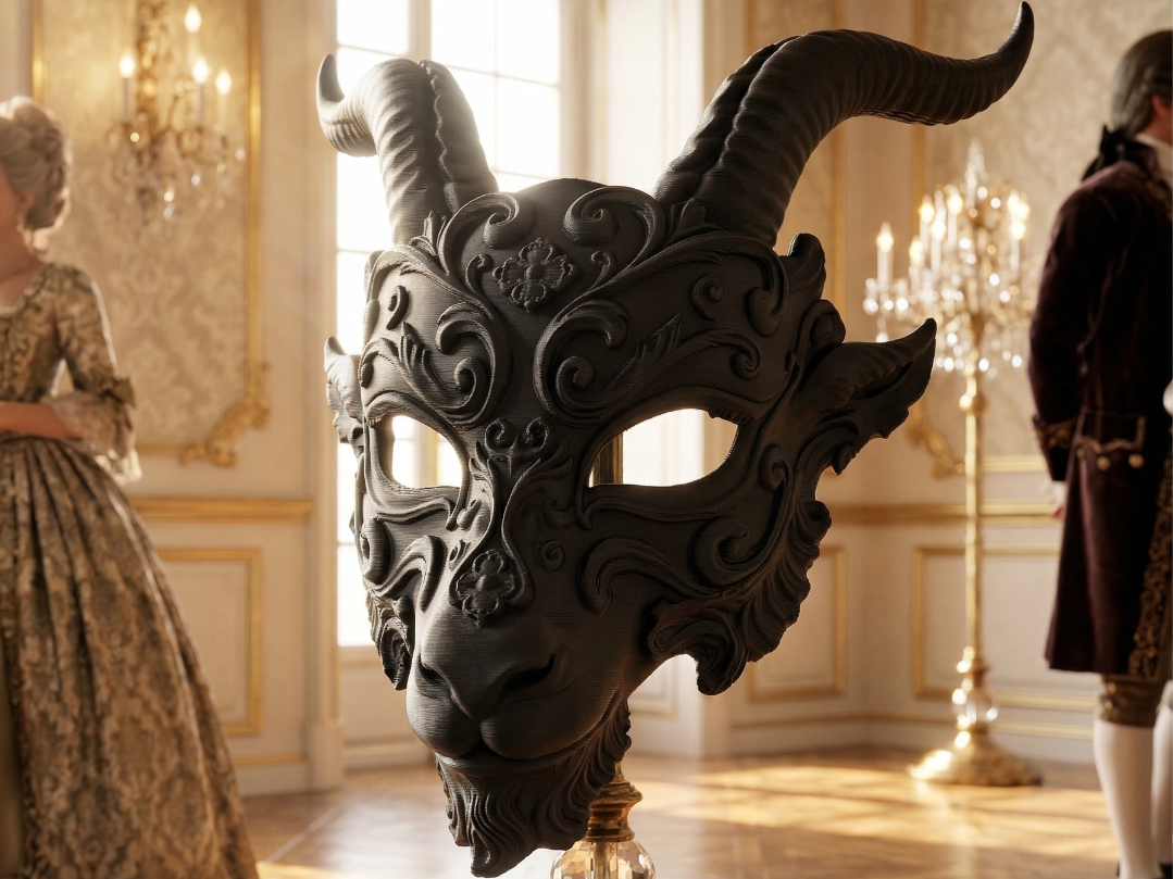 Baroque Goat Mask - The Arcane Horned Crown